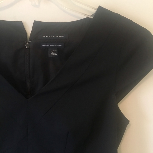 {Banana Republic} Wool Blend Black Sheath Dress - Picture 7 of 8